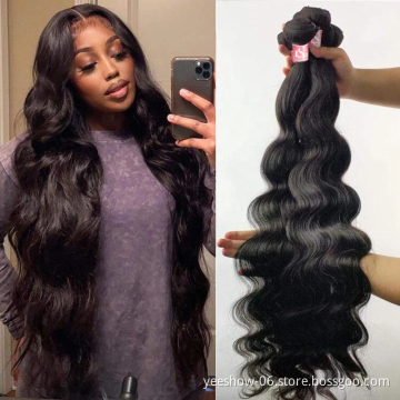 2021Wholesale Virgin Brazilian Hair Weave Vendors  100% Brazilian Human Hair Grade 9A Virgin Hair Extension Bundles With Closure